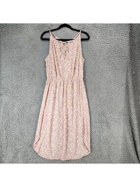 Coeur De Vague Dress Womens Large Pink Sleeveless Halter Midi